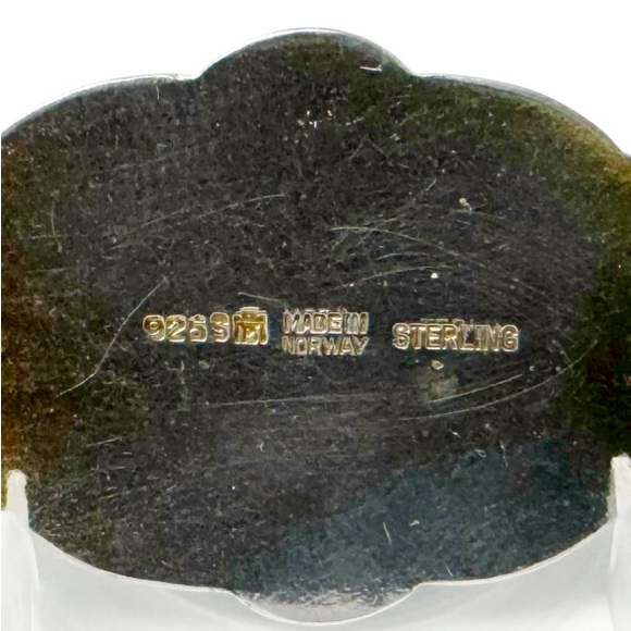 Hallmarked Sterling Silver Meldahl Enamel Brooch - Picture 13 of 16